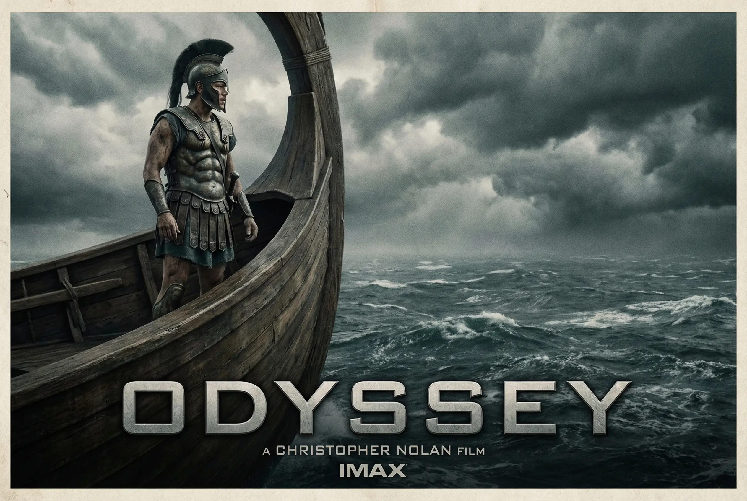 Matt Damon as Odysseus in Christopher Nolan's The Odyssey