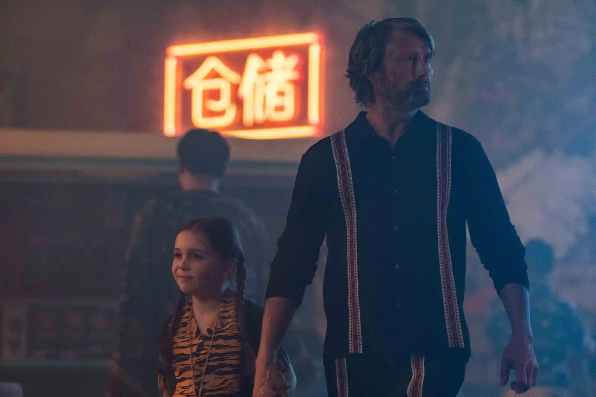 Dust Bunny movie still showing the elaborate Art Nouveau-inspired production design